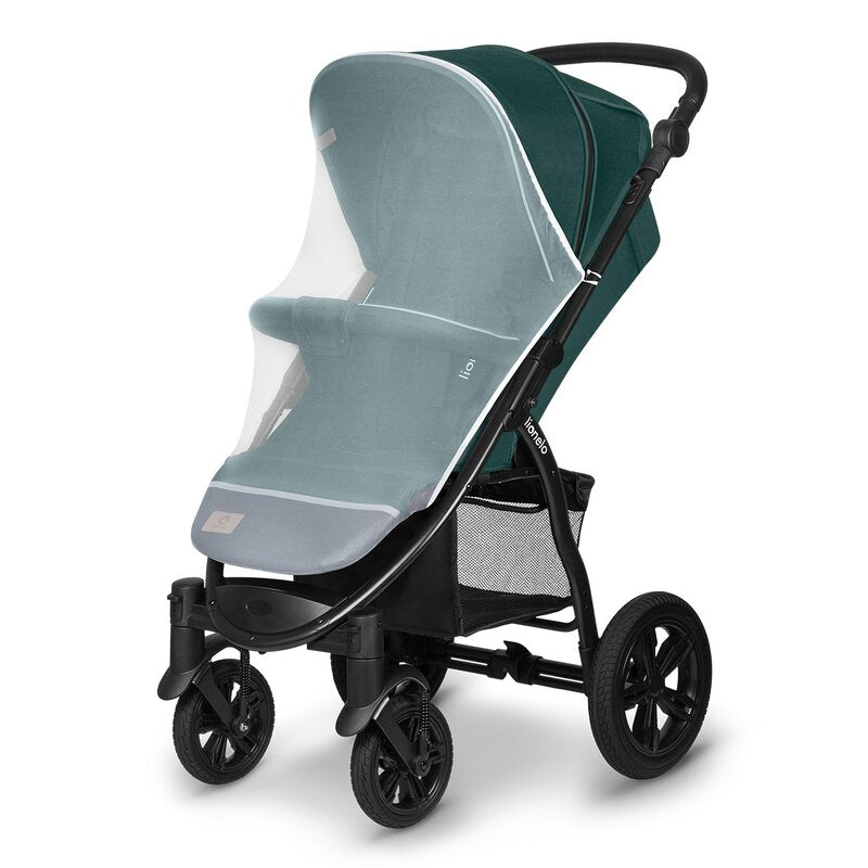 Carucior sport, Lionelo, Annet Tour, De la nastere, Cu capotina impermeabila, Cu filtru UPF 50+, Cu maner reglabil, Plasa de tantari, Suport biberon, Saculet pentru picioare, Pana la 22 kg, Cu certificare TUV, Verde - gogobaby.ro