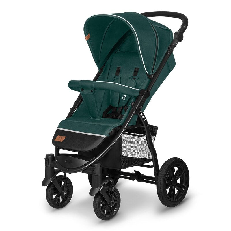 Carucior sport, Lionelo, Annet Tour, De la nastere, Cu capotina impermeabila, Cu filtru UPF 50+, Cu maner reglabil, Plasa de tantari, Suport biberon, Saculet pentru picioare, Pana la 22 kg, Cu certificare TUV, Verde - gogobaby.ro
