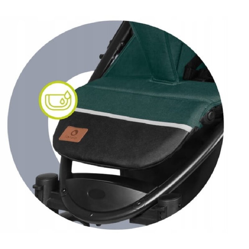 Carucior sport, Lionelo, Annet Tour, De la nastere, Cu capotina impermeabila, Cu filtru UPF 50+, Cu maner reglabil, Plasa de tantari, Suport biberon, Saculet pentru picioare, Pana la 22 kg, Cu certificare TUV, Verde - gogobaby.ro
