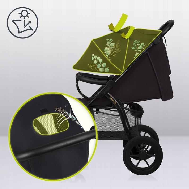 Carucior sport, Lionelo, Annet Tour Golden Moments, Editie Limitata, 0 luni+, Capotina impermeabila UPF 50+, Maner reglabil, Plasa de tantari, Suport biberon, Saculet pentru picioare, Pana la 22 kg, Certificare TUV, Negru - gogobaby.ro