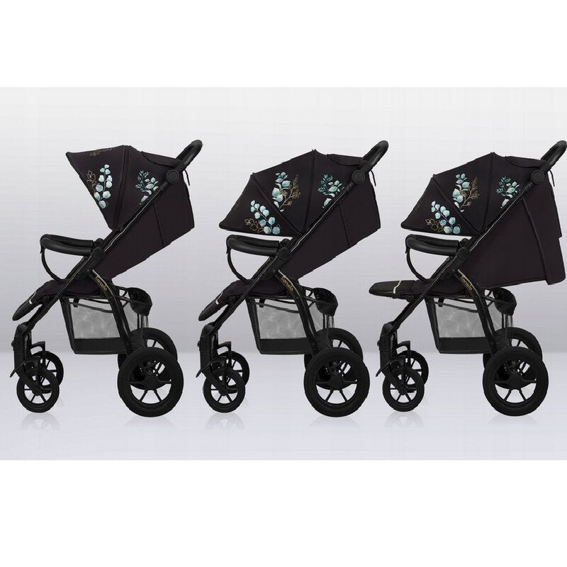 Carucior sport, Lionelo, Annet Tour Golden Moments, Editie Limitata, 0 luni+, Capotina impermeabila UPF 50+, Maner reglabil, Plasa de tantari, Suport biberon, Saculet pentru picioare, Pana la 22 kg, Certificare TUV, Negru - gogobaby.ro