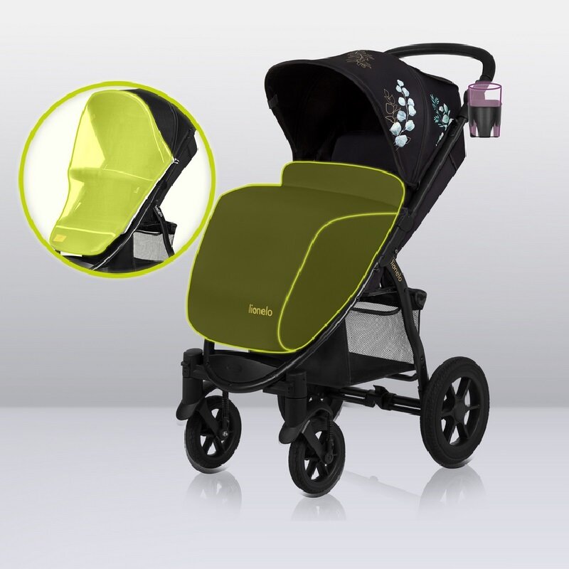 Carucior sport, Lionelo, Annet Tour Golden Moments, Editie Limitata, 0 luni+, Capotina impermeabila UPF 50+, Maner reglabil, Plasa de tantari, Suport biberon, Saculet pentru picioare, Pana la 22 kg, Certificare TUV, Negru - gogobaby.ro
