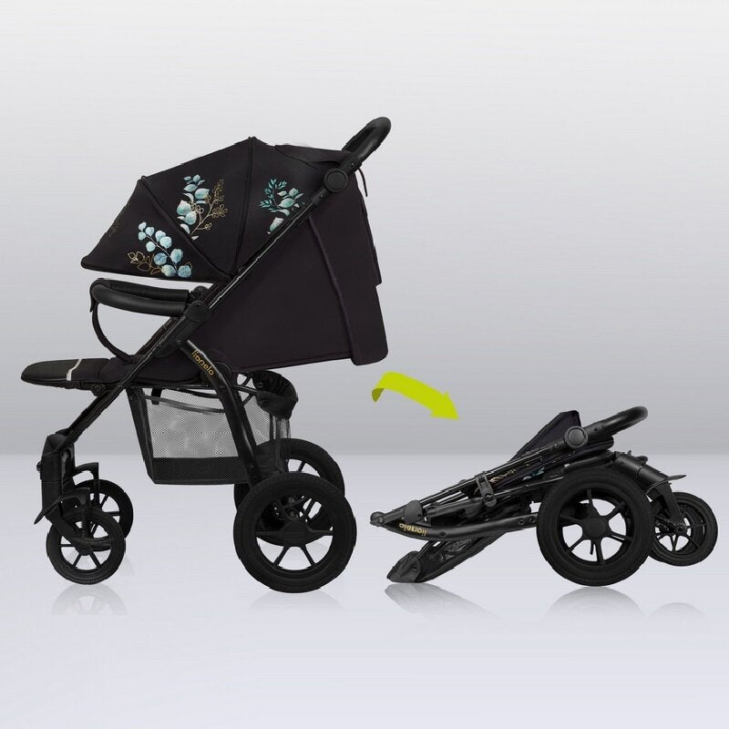 Carucior sport, Lionelo, Annet Tour Golden Moments, Editie Limitata, 0 luni+, Capotina impermeabila UPF 50+, Maner reglabil, Plasa de tantari, Suport biberon, Saculet pentru picioare, Pana la 22 kg, Certificare TUV, Negru - gogobaby.ro