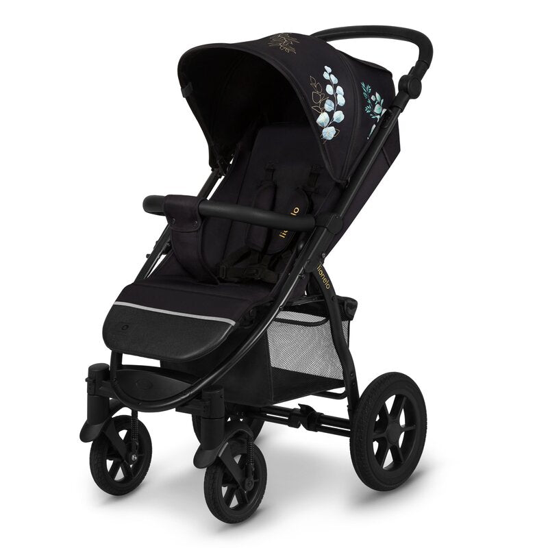 Carucior sport, Lionelo, Annet Tour Golden Moments, Editie Limitata, 0 luni+, Capotina impermeabila UPF 50+, Maner reglabil, Plasa de tantari, Suport biberon, Saculet pentru picioare, Pana la 22 kg, Certificare TUV, Negru - gogobaby.ro