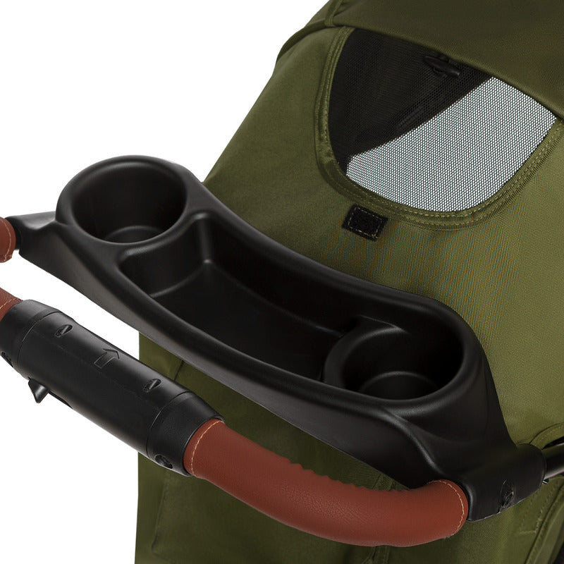 Carucior sport, Lionelo, Emma Plus, Cu tavita, 2 Suporturi pentru pahar, Geanta accesorii, Conform cu standardul european de securitate EN1888-1, Forest Green - gogobaby.ro