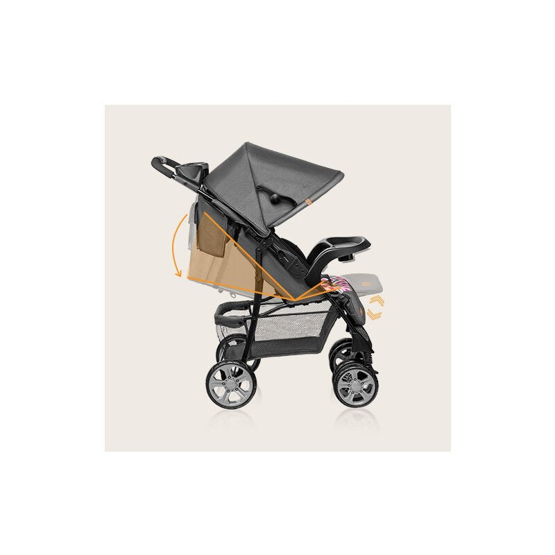 Carucior sport, Lionelo, Emma Plus, Cu tavita, 2 Suporturi pentru pahar, Geanta accesorii, Conform cu standardul european de securitate EN1888-1, Pink Scandi - gogobaby.ro