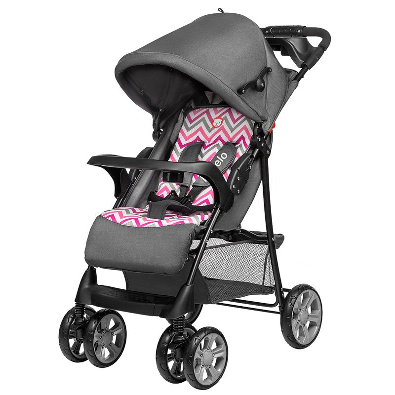 Carucior sport, Lionelo, Emma Plus, Cu tavita, 2 Suporturi pentru pahar, Geanta accesorii, Conform cu standardul european de securitate EN1888-1, Pink Scandi - gogobaby.ro