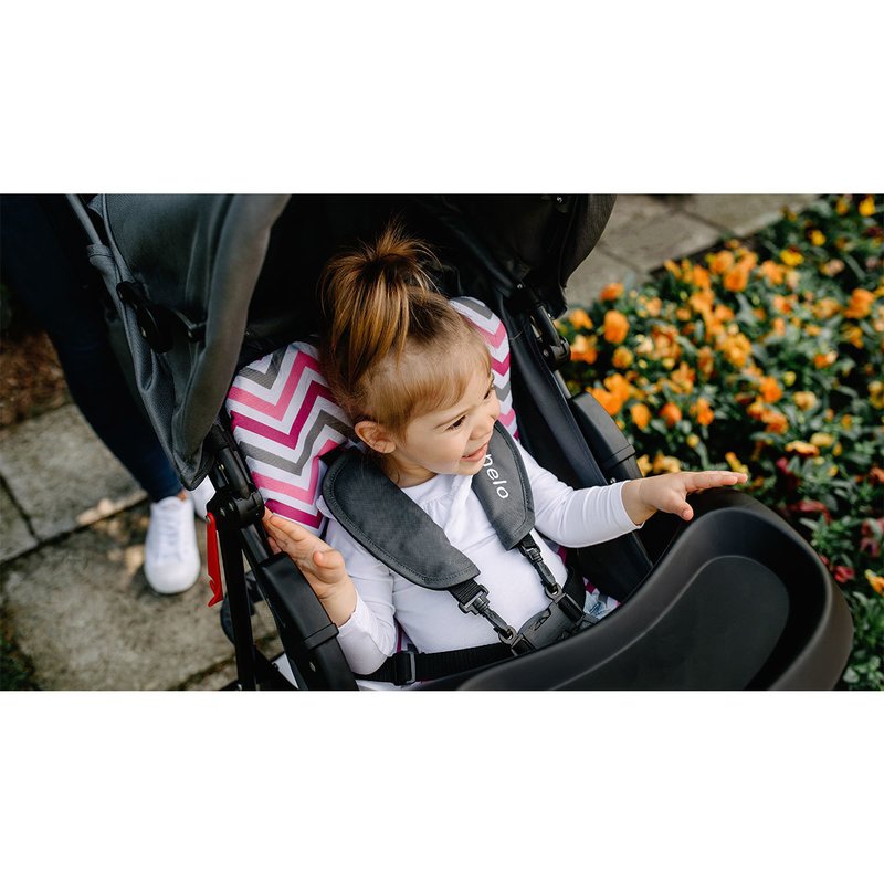 Carucior sport, Lionelo, Emma Plus, Cu tavita, 2 Suporturi pentru pahar, Geanta accesorii, Conform cu standardul european de securitate EN1888-1, Pink Scandi - gogobaby.ro