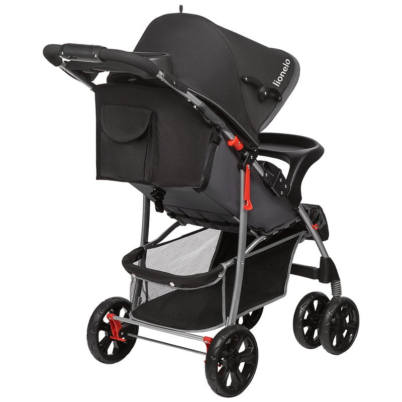 Carucior sport, Lionelo, Emma Plus, Cu tavita, 2 Suporturi pentru pahar, Geanta accesorii, Conform cu standardul european de securitate EN1888-1, Stone - gogobaby.ro