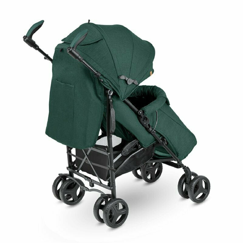 Lionelo - Carucior sport Irma, Cu husa de picioare, Cu plasa de tantari, Conform cu standardul european de securitate EN1888-1, Verde Inchis, Resigilat - gogobaby.ro