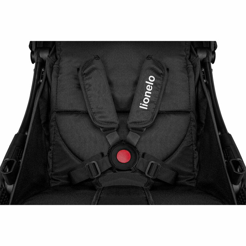 Carucior sport, Lionelo, Julie One, De la nastere, Greutate redusa, Cu accesorii, Cadru din aluminiu, 0-22 kg, Pliere compacta pentru avion, Conform cu standardele europene de securitate EN1888-1 si EN1888-2, Negru