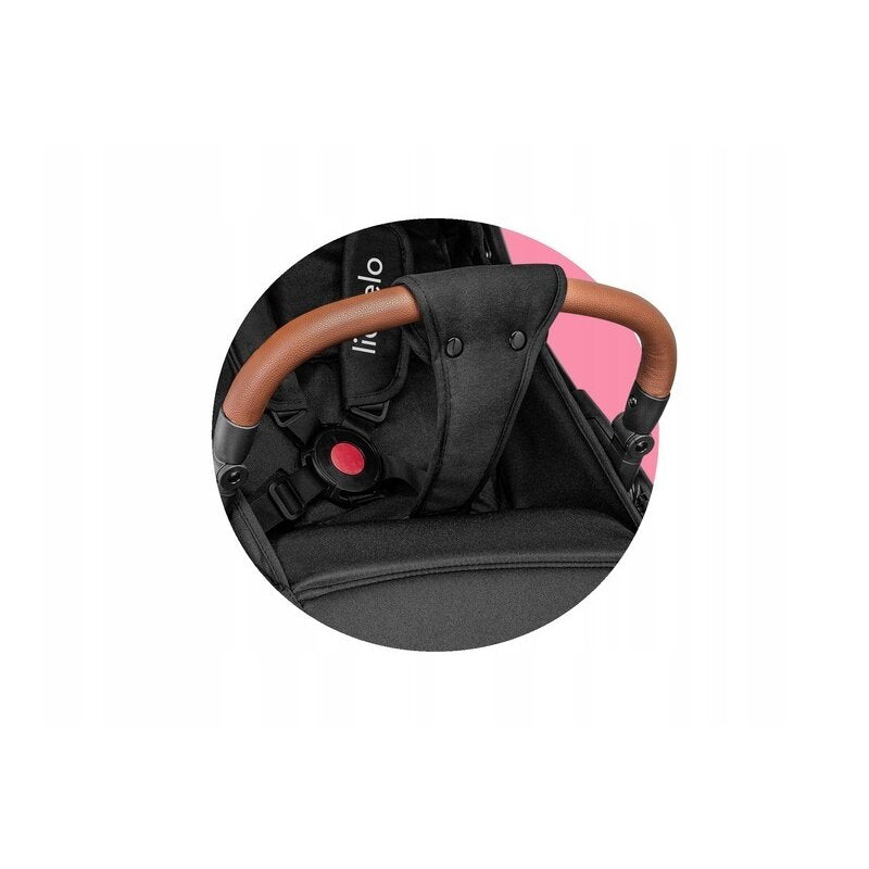 Carucior sport, Lionelo, Julie One, De la nastere, Greutate redusa, Cu accesorii, Cadru din aluminiu, 0-22 kg, Pliere compacta pentru avion, Conform cu standardele europene de securitate EN1888-1 si EN1888-2, Negru