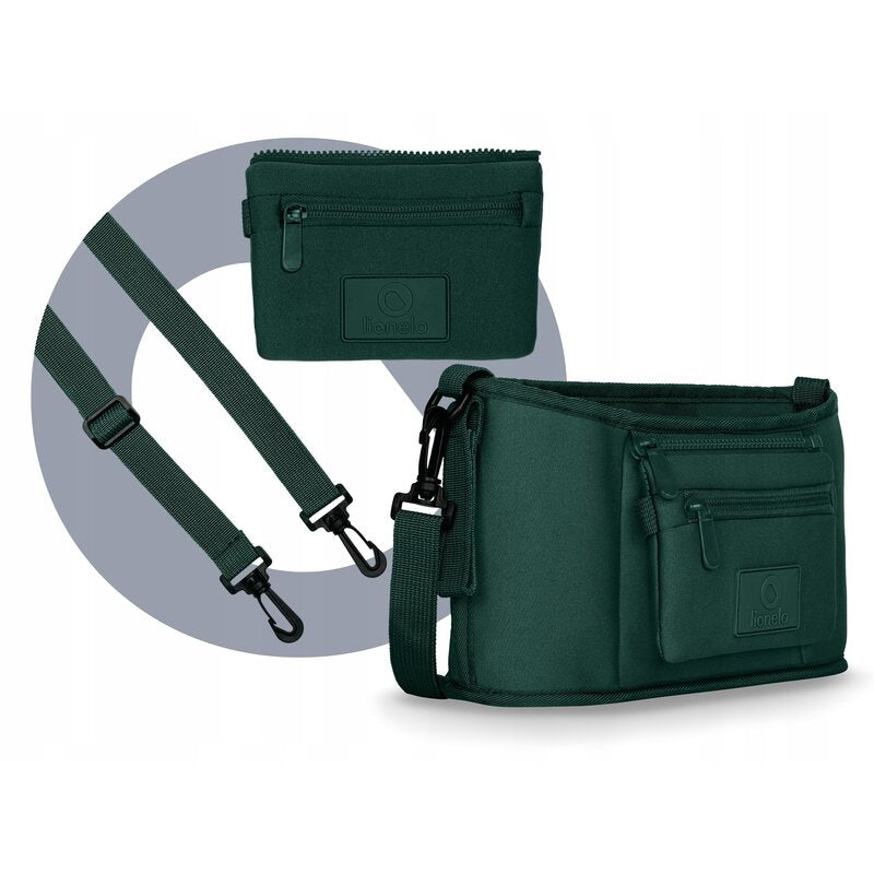 Geanta impermeabila, Lionelo, Little Cube, Pentru mamici si carucior, Impermeabila, Cu 4 compartimente, Curea detasabila, Buzunar exterior detasabil, Verde