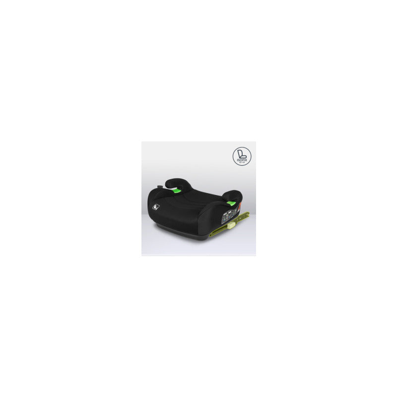 Inaltator auto, Lionelo, Luuk Fix I-size, 125- 150 cm, Instalare cu sistem Isofix si centura de prindere, Cu husa detasabila, Conform cu standardul european de securitate ECE R129, Negru - gogobaby.ro