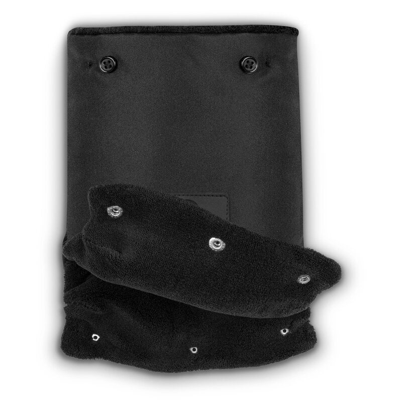 Manusi termice pentru carucior, Lionelo, Universale, Impermeabile, Interior din lana, Cu blana ecologica detasabila, Negru - gogobaby.ro