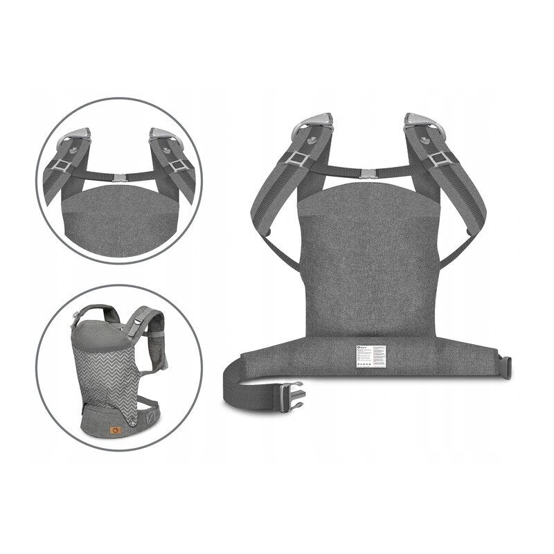 Marsupiu bebe, Lionelo, Margareet, Cu 3 pozitii de transport, Cu gluga, Pana la 20 Kg, Aprobat de Institutul International de Displazie de Sold, Conform cu standardul european de securitate CEN TR 16512, Wave - gogobaby.ro