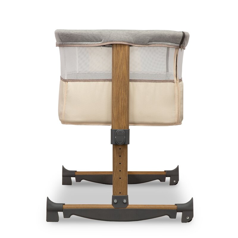 Patut co-sleeper, Lionelo, Leonie, Cu sistem de leganare, Cu setare unghiulara, Reglabil in 5 pozitii pe inaltime, Conform cu standardele europeane de securitate EN1130 si EN16890, Beige Sand - gogobaby.ro