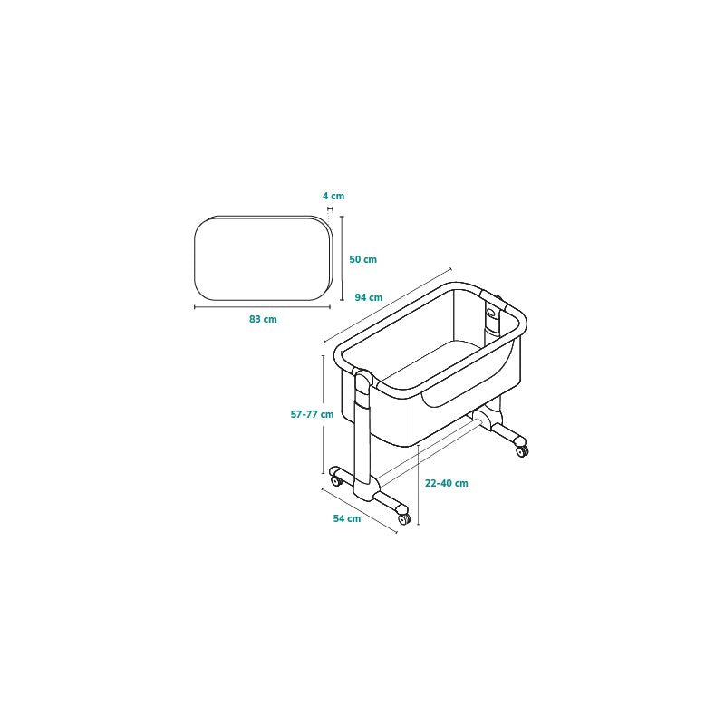 Patut co-sleeper, Lionelo, Leonie, Cu sistem de leganare, Cu setare unghiulara, Reglabil in 5 pozitii pe inaltime, Conform cu standardele europeane de securitate EN1130 si EN16890, Beige Sand - gogobaby.ro