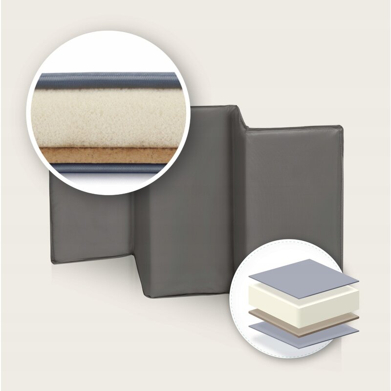 Patut pliant, Lionelo, Sven Plus, 120x60 cm, Cu doua nivele, Cu arcada jucarii, masuta de infasat, vibratii, melodii conform cu standardele europeane de securitate EN716 si EN12221, Grey Scandi - gogobaby.ro