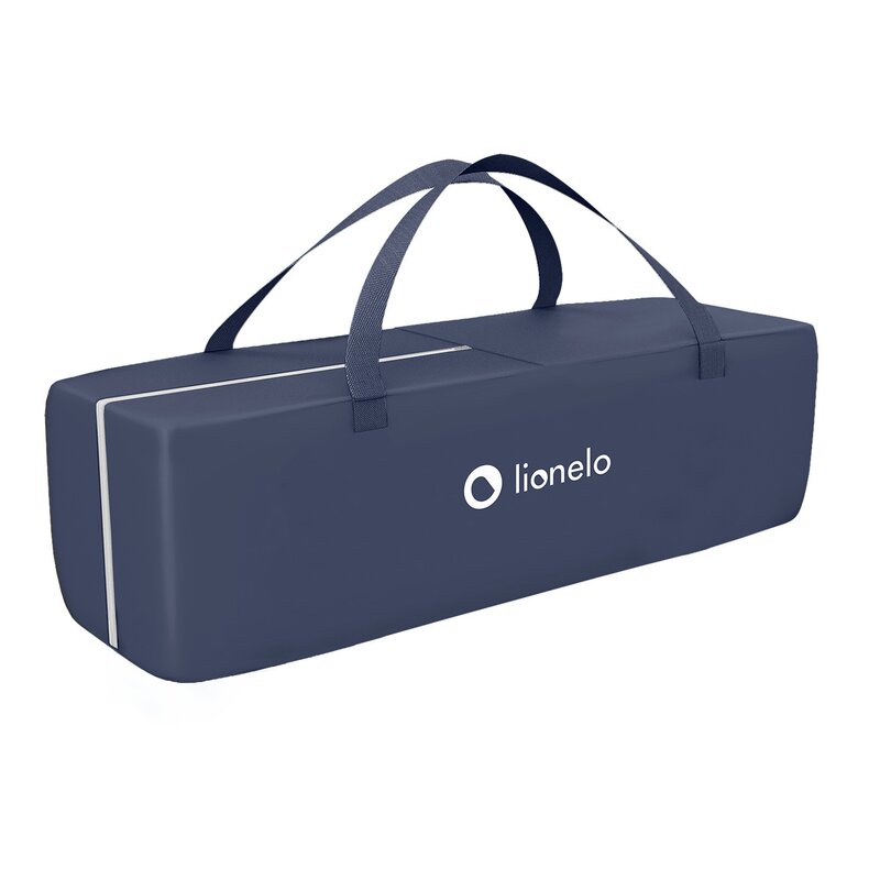 Patut pliant, Lionelo, Sven Plus, 120x60 cm, Cu doua nivele, Cu arcada jucarii, masuta de infasat, vibratii, melodii, conform cu standardele europeane de securitate EN716 si EN12221, Blue Navy - gogobaby.ro
