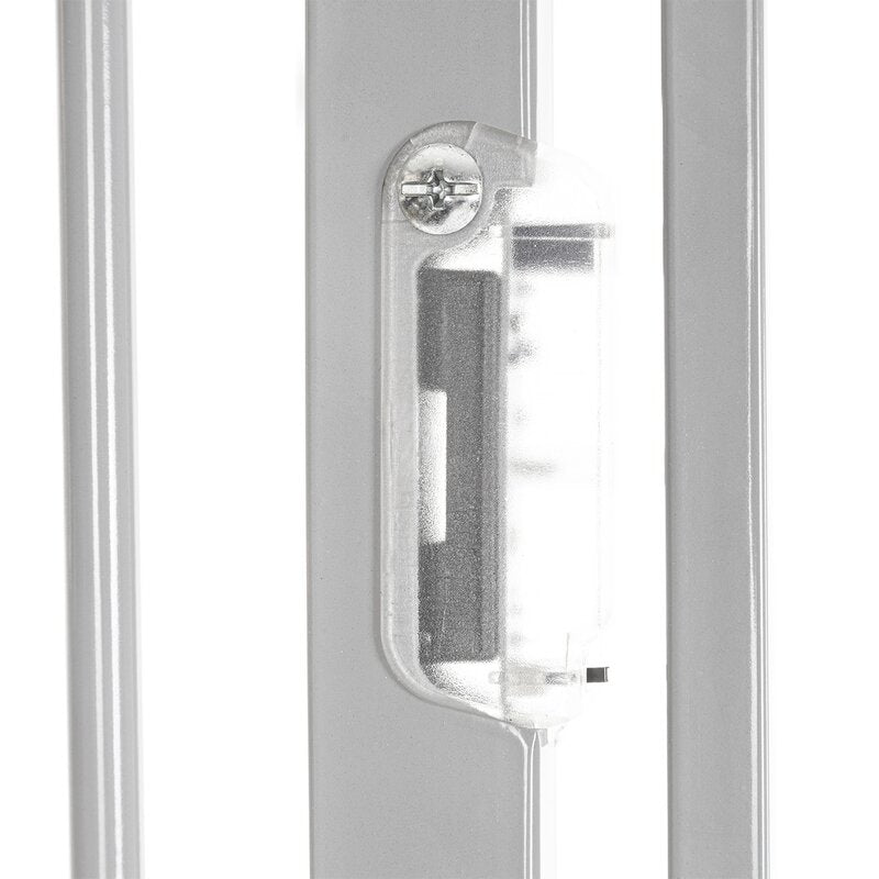 Poarta de siguranta, Lionelo, Truus Slim Led, Cu suruburi, Cu lumina Led cu senzor, 105 cm, Conform cu standardul european de securitate EN1930, Gri