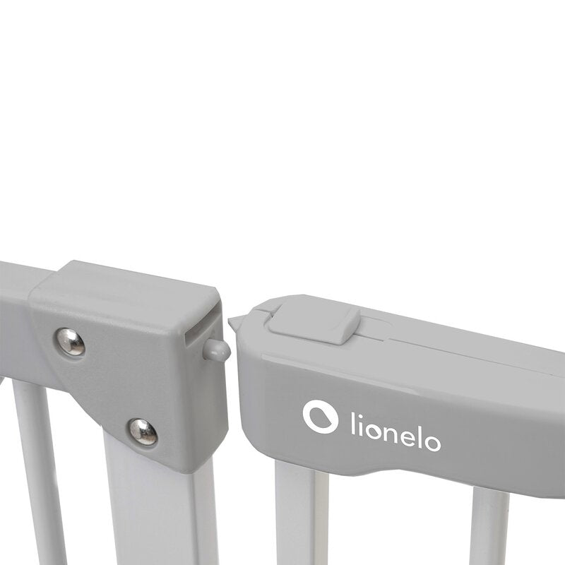 Poarta de siguranta, Lionelo, Truus Slim, Prin presiune, 105 cm, Conform cu standardul european de securitate EN1930, Gri - gogobaby.ro