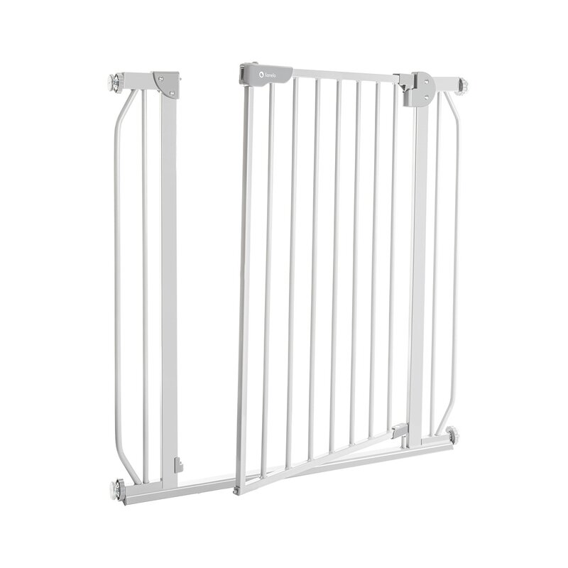 Poarta de siguranta, Lionelo, Truus Slim, Prin presiune, 105 cm, Conform cu standardul european de securitate EN1930, Gri - gogobaby.ro