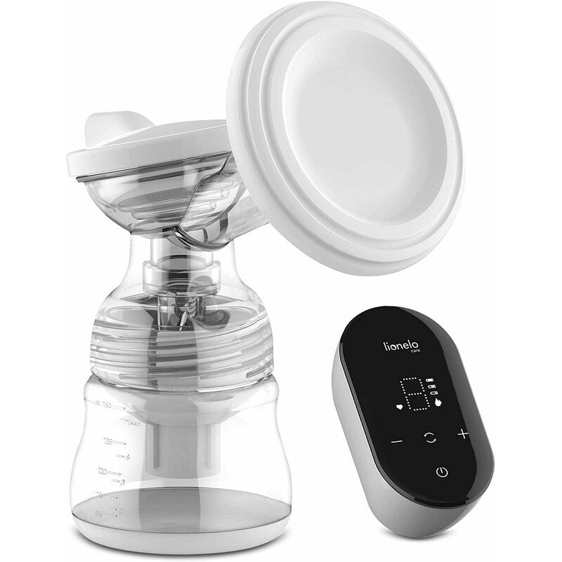 Pompa de san, Lionelo, Fidi Go, Functie de masaj, Autonomie pana la 90 min, Afisaj LED, Cu accesorii, Gri Pal - gogobaby.ro
