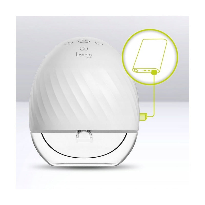 Pompa de san, Lionelo, Fidi, Portabila, Cu accesorii, Hands-free, 5 functii de masaj, Autonomie pana la 24 h, 50 db, Capacitate 150 ml, Alb - gogobaby.ro