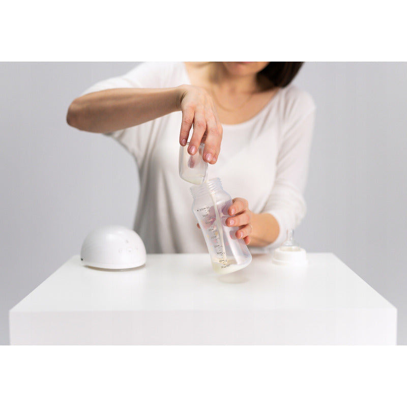 Pompa de san, Lionelo, Fidi, Portabila, Cu accesorii, Hands-free, 5 functii de masaj, Autonomie pana la 24 h, 50 db, Capacitate 150 ml, Alb - gogobaby.ro