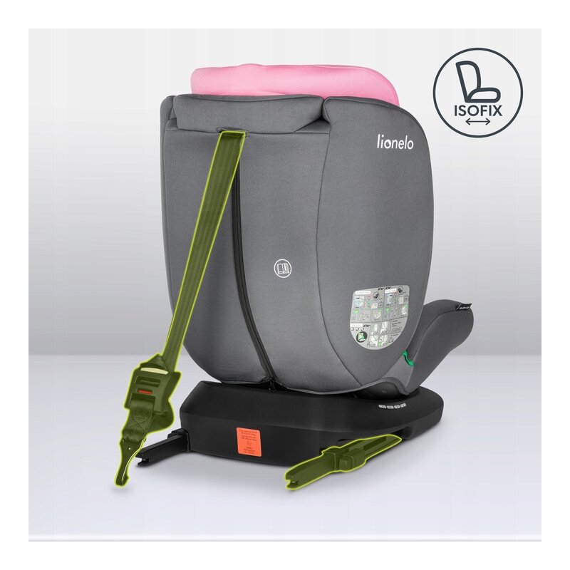 Scaun auto, Lionelo, Bastiaan i-Size, 4 in 1, Protectie laterala, Cu spatar inclinabil in 4 pozitii, Cu tetiera reglabila in 7 pozitii, Rotire 360 grade, Top Tether, 0-36 Kg, 40-150 cm, Cu Isofix, Conform cu ECE R129/03, Roz - gogobaby.ro