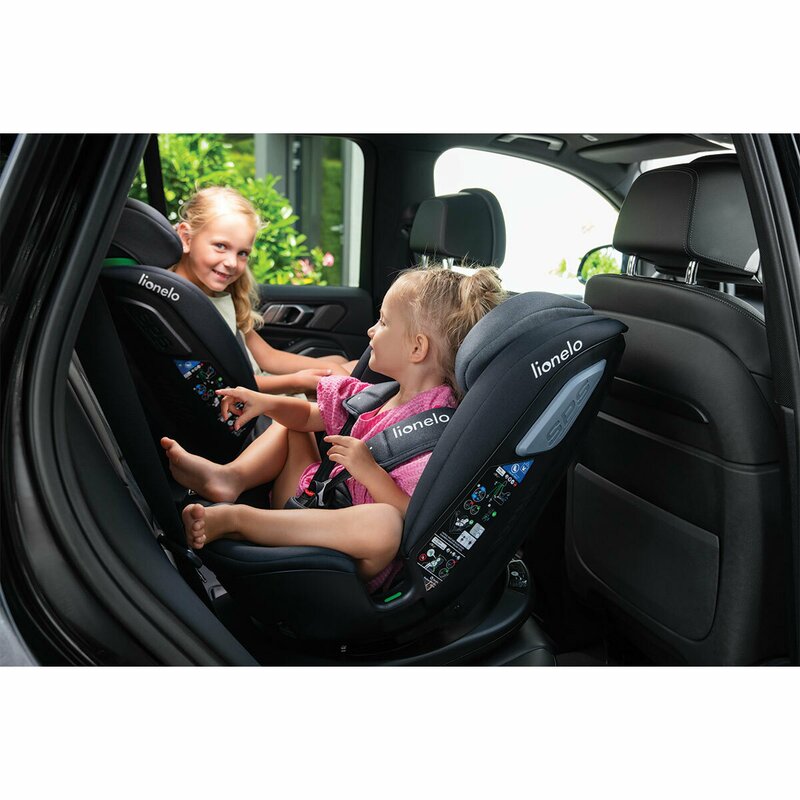 Scaun auto, Lionelo, Bastiaan RWF i-Size, Pozitie de somn, Protectie laterala, Rotire 360 grade, 0-36 Kg, Cu Isofix si Centura Top Tether, Conform cu standardul european de securitate ECE R129, Negru - gogobaby.ro