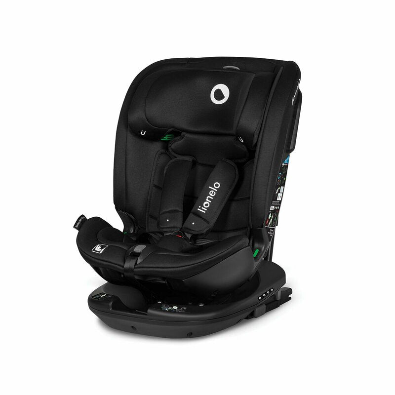 Scaun auto, Lionelo, Bastiaan RWF i-Size, Pozitie de somn, Protectie laterala, Rotire 360 grade, 0-36 Kg, Cu Isofix si Centura Top Tether, Conform cu standardul european de securitate ECE R129, Negru - gogobaby.ro