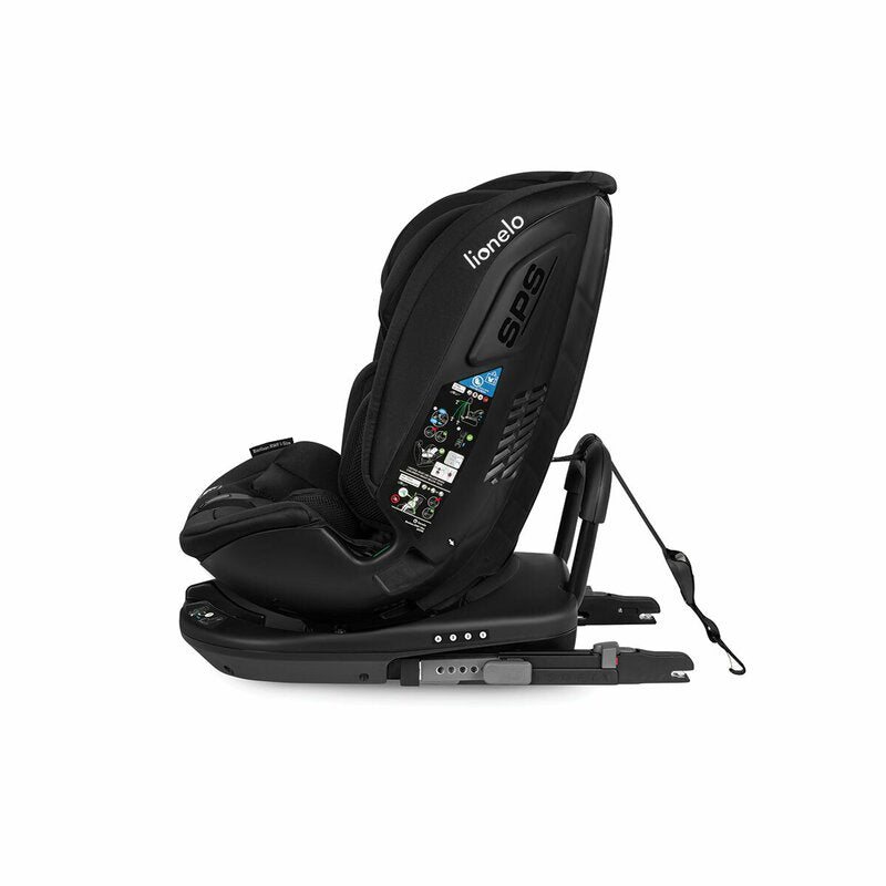 Scaun auto, Lionelo, Bastiaan RWF i-Size, Pozitie de somn, Protectie laterala, Rotire 360 grade, 0-36 Kg, Cu Isofix si Centura Top Tether, Conform cu standardul european de securitate ECE R129, Negru - gogobaby.ro