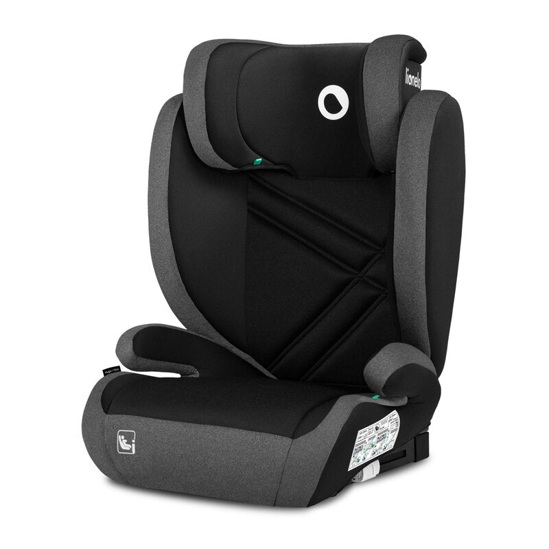 Scaun auto, Lionelo, Hugo i-Size, Universal, Orientare in directia sensului de mers, Reglabil, Conform standardului de securitate R129, 100-150 cm, 4-12 ani, Gri - gogobaby.ro