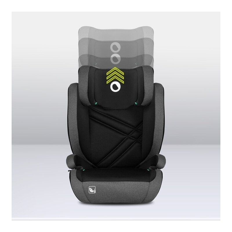 Scaun auto, Lionelo, Hugo i-Size, Universal, Orientare in directia sensului de mers, Reglabil, Conform standardului de securitate R129, 100-150 cm, 4-12 ani, Gri - gogobaby.ro