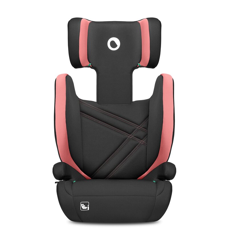Scaun auto, Lionelo, Hugo i-Size, Universal, Orientare in directia sensului de mers, Reglabil, Conform standardului de securitate R129, 100-150 cm, 4-12 ani, Roz - gogobaby.ro
