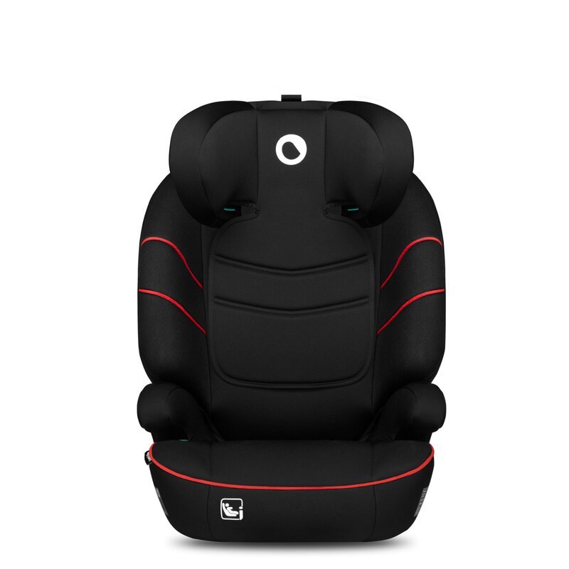 Scaun auto, Lionelo, Lars i-Size, Cu tetiera reglabila in 10 pozitii, Cu pozitionare spre sensul de mers, 15-36 Kg, 100-150 cm, Conform cu standardul european de securitate ECE R129/03, Negru/Rosu - gogobaby.ro