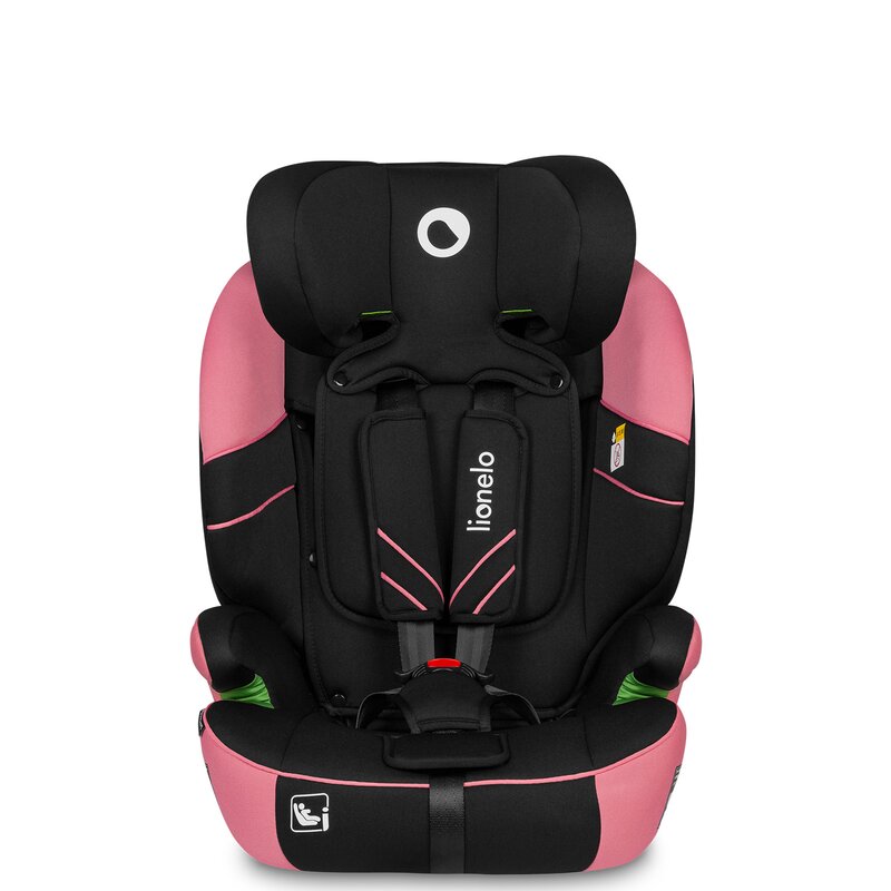 Scaun auto, Lionelo, Levi One i-Size, Universal, Instalare FWF, Cu tetiera reglabila in 10 pozitii, Cu spatar detasabil, 76-150 cm, Conform cu R129, Roz - gogobaby.ro