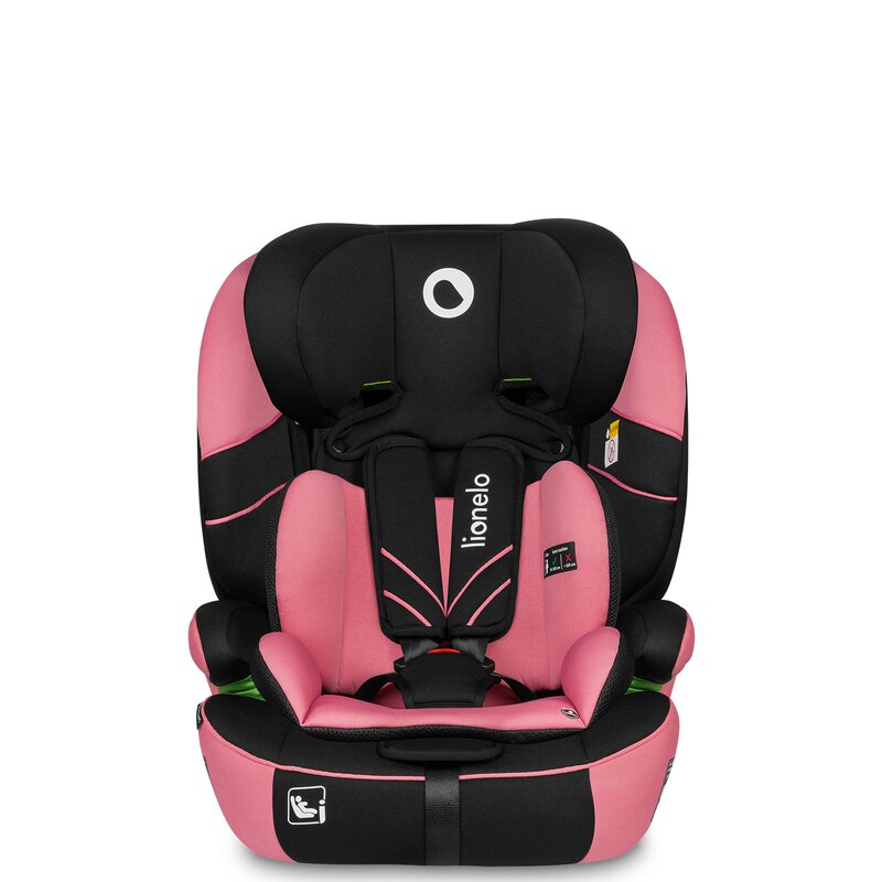 Scaun auto, Lionelo, Levi One i-Size, Universal, Instalare FWF, Cu tetiera reglabila in 10 pozitii, Cu spatar detasabil, 76-150 cm, Conform cu R129, Roz - gogobaby.ro