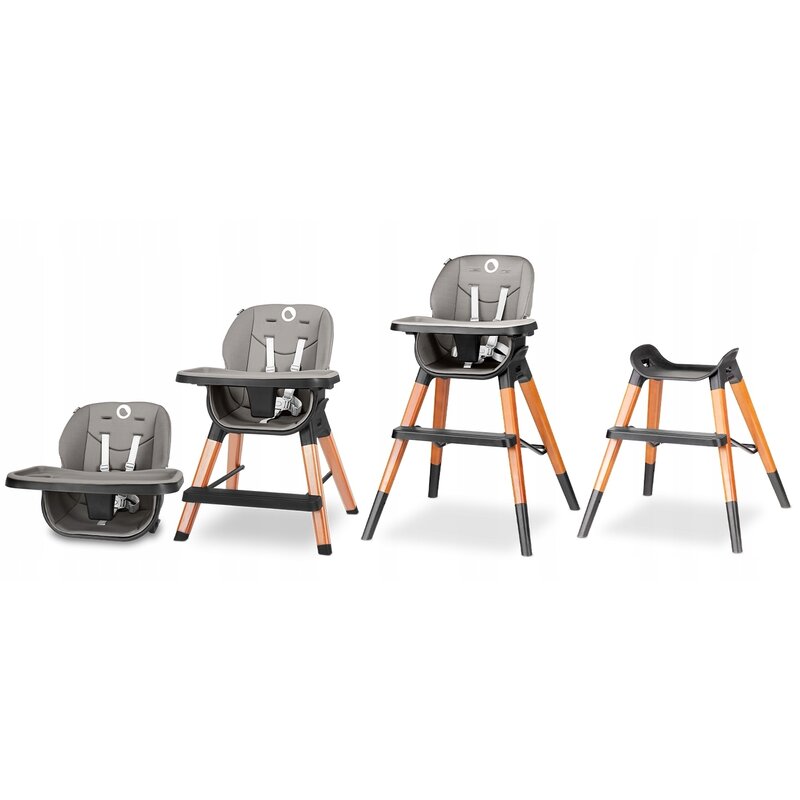 Scaun de masa, Lionelo, Mona, 4 in 1, Transformabil, Reglabil in inaltime in 3 pozitii, Conform cu standardele europene de securitate EN14988, EN16120, Black Onyx - gogobaby.ro