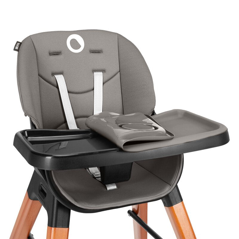 Scaun de masa, Lionelo, Mona, 4 in 1, Transformabil, Reglabil in inaltime in 3 pozitii, Conform cu standardele europene de securitate EN14988, EN16120, Black Onyx - gogobaby.ro