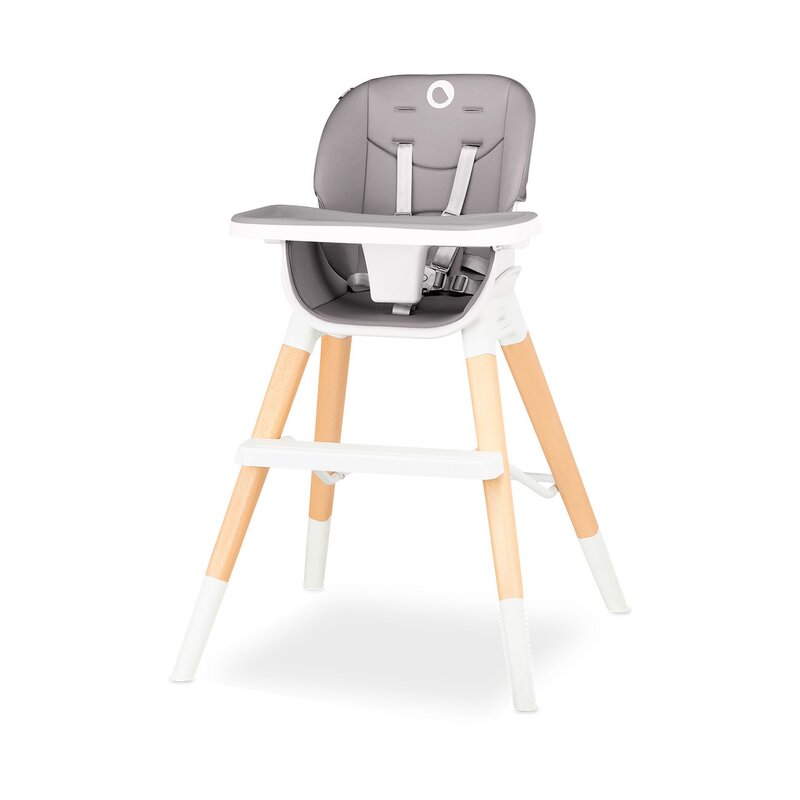 Scaun de masa, Lionelo, Mona, 4 in 1, Transformabil, Reglabil in inaltime in 3 pozitii, Conform cu standardele europene de securitate EN14988, EN16120, Stone