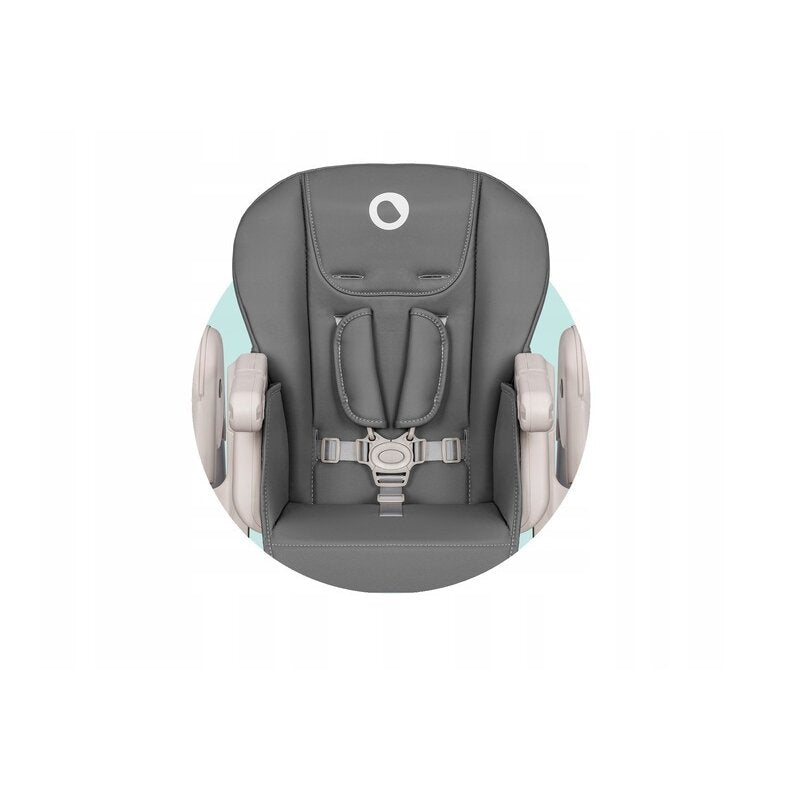 Scaun de masa, Lionelo, Zanna, Reglabil, 4 Pozitii pe inaltime, Spatar reglabil in 3 pozitii, Pliabil, din Metal, Conform cu standardul european de securitate EN14988, Gri - gogobaby.ro