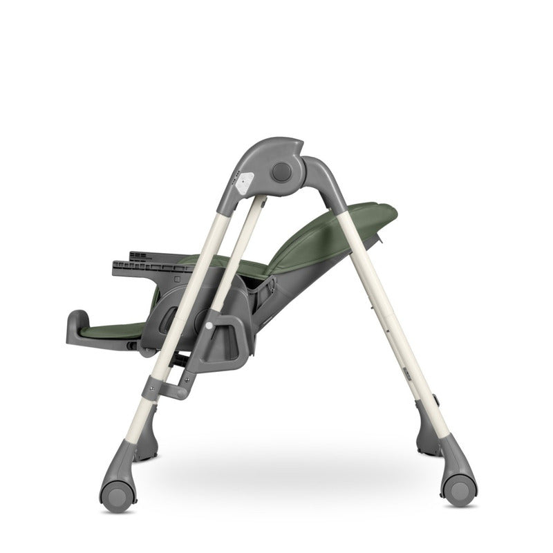 Scaun de masa si balansoar, Lionelo, Laurice, 2 in 1, Transformabil, Multifunctional, Inaltime si spatar reglabile, Cu melodii de leagan, 0 luni+, Conform cu standardele europene de securitate EN 14988, EN 16120, Verde - gogobaby.ro