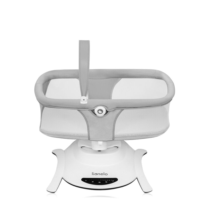Set 2 in 1, Balansoar si landou, Lionelo, Bella, Rotative 360, Ecran tactil si telecomanda, Electric, Scaun reglabil, 6 miscari unice, 5 viteze, Cu melodii, Gri - gogobaby.ro