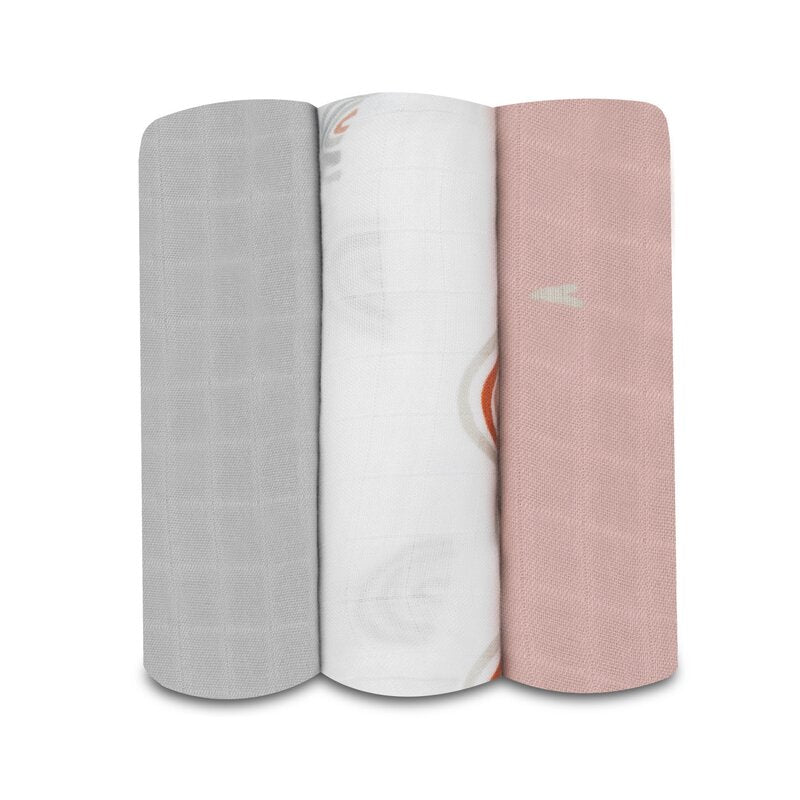 Set 3 museline, Lionelo, Bamboo, Multifunctionale, Din Bambus, 70x70 cm, Rainbow - gogobaby.ro