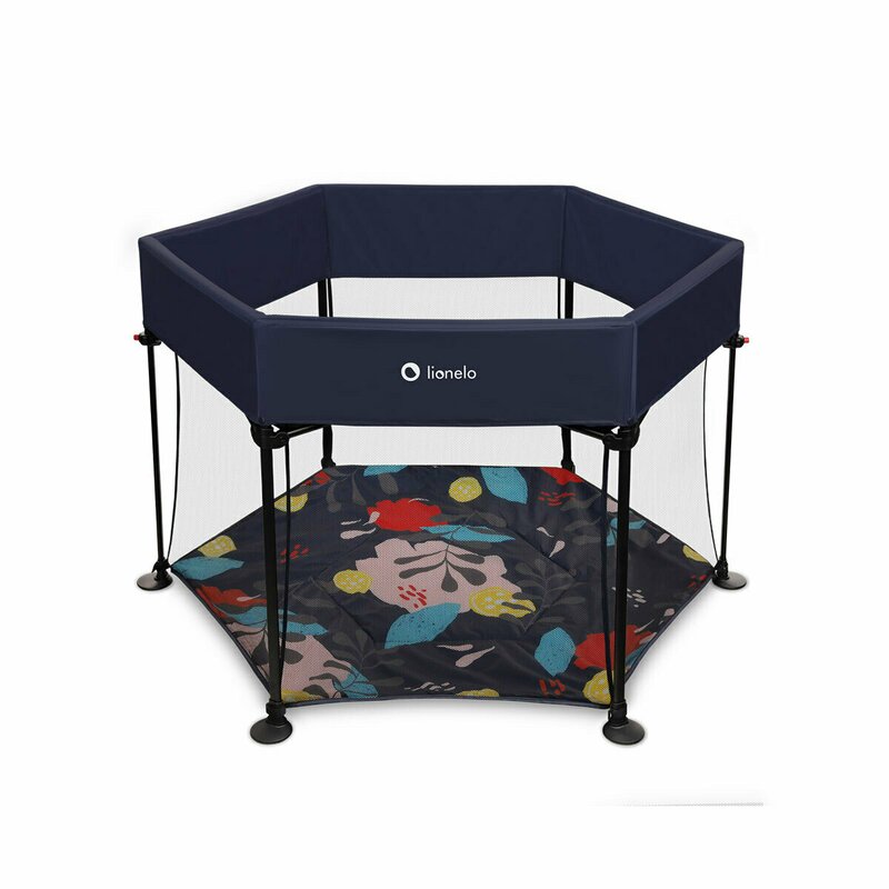 Tarc de joaca, Lionelo, Roel, Pliere ultra-compacta, Conform cu standardul europeane de securitate EN12227, Blue Navy - gogobaby.ro