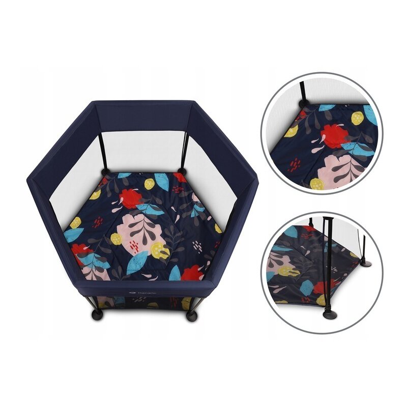 Tarc de joaca, Lionelo, Roel, Pliere ultra-compacta, Conform cu standardul europeane de securitate EN12227, Blue Navy - gogobaby.ro
