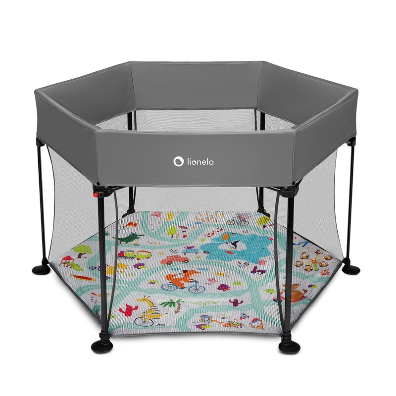 Tarc de joaca, Lionelo, Roel, Pliere ultra-compacta, Conform cu standardul europeane de securitate EN12227, Multicolor - gogobaby.ro